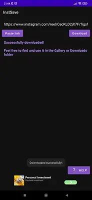 InstSave - Instagram Reel/Video/Image Downloader android App screenshot 1